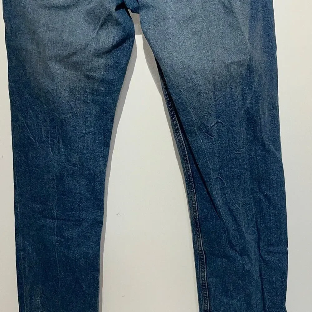 Six Lincoln Mens Blue Denim Stretch Slim Fit Skinny Jeans Medium Wash Size 30/32